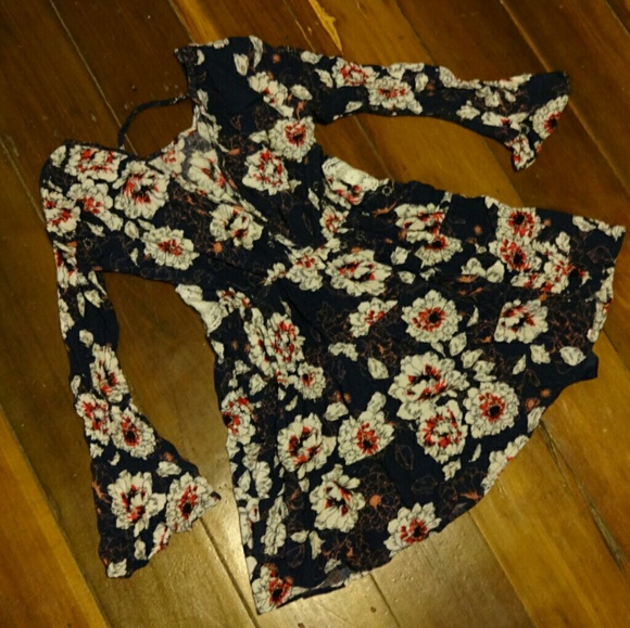 🍁 Boho Navy/floral mini dress - Picture 5 of 5